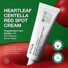 Anua Heartleaf Centella Red Spot Cream, Face Moisturizer for Skin Relief, Niacinamide, Centella, Panthenol, Spot Treatment for Sensitive Skin, Non-comedogenic, Korean Skincare (1.05 oz)