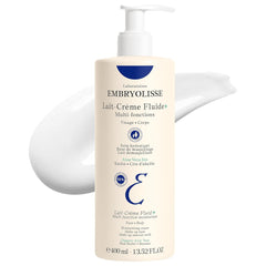 Embryolisse Lait-Crème Fluid+ Face & Body Cream, Multi-Use Lightweight Moisturizer with Shea Butter & Aloe Vera. Fast Absorbing, For All Skin Types