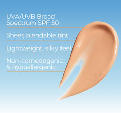 Eucerin Sun Tinted Age Defense SPF 50 Face Sunscreen Lotion with Hyaluronic Acid, Hypoallergenic, Non-Comedogenic Tinted Sunscreen SPF 50 Free of Fragrance, Oxybenzone and Octinoxate, 2.5 Fl Oz Bottle