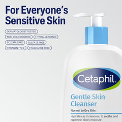 Cetaphil Oil Free Gentle Foaming Cleanser For Dry to Normal, Sensitive Skin, 8oz Pack of 2, Made with Glycerin and Vitamins B5 and E, Dermatologist Tested, Hypoallergenic, Soap Free, Fragrance Free