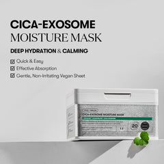 VT COSMETICS CICA Daily Soothing Mask 30 Sheets, Centella Asiatica & Hyaluronic Acid for Moisturizing & Hydrating, Instant Calm & Glow, Skin Softening Facial Mask, Korean Face Mask