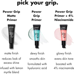 e.l.f. Power Grip Primer, Gel-Based & Hydrating Face Primer For Smoothing Skin & Gripping Makeup, Moisturizes & Primes, 0.811 Fl Oz (24 ml)