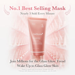 medicube Wrapping Mask PDRN Caffeine Overnight Peel Off Facial Mask | Firming, Depuffing & Hydration | Caffeine, Collagen For Refined, Glass Skin & Face Contour Support | Korean Skin Care, 2.53 fl.oz