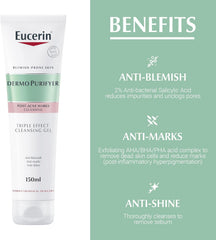 Eucerin Dermo Purifyer Triple Effect Cleansing Gel 150 ml
