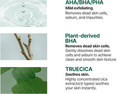 SOME BY MI AHA BHA PHA 30 Days Miracle Truecica Clear Pad – 70 Pads – Korean Exfoliating Centella Face Toner Pads – Gently Clears Impurities, Refines Pores & Smooths Skin Texture – Korean Skin Care
