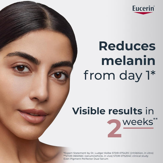 Eucerin Even Pigment Perfector Dual Face Serum Cream, Reduces Pigment Spots, Plumps up Wrinkles, Refines Skin Texture, Suitable for All Skin Types, 30ml