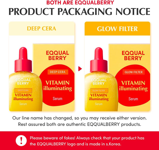 EQQUALBERRY Vitamin Illuminating Serum – Brightening Vitamin C Serum with Niacinamide | Strengthens skin barrier | Hydrates using Ceramide and Hyaluronic Acid, 1.01oz / 30ml