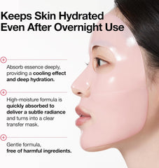 ANUA Peach 70 Niacin Brightening Collagen Mask, Overnight Face Mask for Glass Skin, Niacinamide, Collagen Facial Mask, Glow up with Hydration, Natural Color, Korean Skin Care (38g, 4ea)