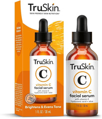 TruSkin Naturals Vitamin C Serum for Face, Topical Facial Serum with Hyaluronic Acid & Vitamin E, 1 oz.