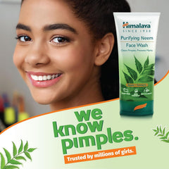 Himalaya Purifying Neem Face Wash Fight Pimples & Prevent Marks Give You Clear, Problem-Free Skin Without Over-Drying Skin -150ml