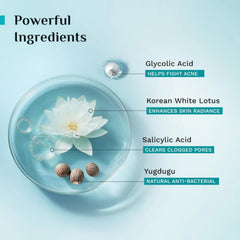 Pilgrim Korean 1.5% Salicylic(Bha) & 2% Glycolic Acid(Aha) Foaming Face Wash For Oily & Acne-Prone Skin | Glycolic & Salicylic Acid Face Wash | Men & Women | Korean Skin Care Products | 120 Ml
