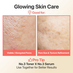 numbuzin No.3 Super Glowing Essence Toner, Fermented Toner for Skin Glow & Texture, Bifida, Niacinamide, Hydrating, Radiance-Boosting Essence, Zero Pore Care, 6.76 fl oz (200ml)