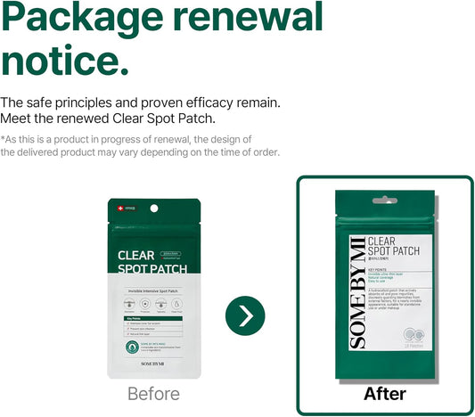 Some By Mi 30 Days Miracle Clear Spot Patch | 18 Counts, 2 Size(10mm 9Counts, 12mm 9Counts) | Invisible Hydrocolloid Skin Trouble & Pimple Patch with No Irritation | Pack of 1