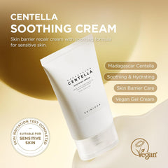 SKIN1004 Centella Soothing Cream 2.53 fl.oz, 75ml, Korean Face Moisturiser with Madagascar Centella Asiatica & Hyaluronic Acid, Hydrating Face Cream, Soothing Care, Cica Gel Cream, Korean Skin Care