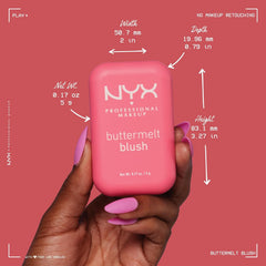 NYX Professional Makeup Buttermelt Blush, Powder Blush, up to 12 H Wear, Fade & Transfer Resistant, Feeling Butta.