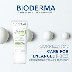 Bioderma Sebium Pore Refiner Corrective Care Cream For Combination To Oily Skin 30ml White 0.16 Ounce (Pack Of 1)