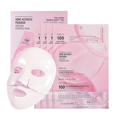 VT COSMETICS Reedle Shot 100 2-Step Hydrogel Mask (34.5g x 4ea), Firming & Elasticity Care, Exosome 500Da, Fine Lines, Hydrating Overnight Melting Mask, Korean Skincare Facial Mask