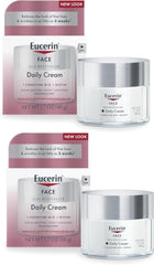 Eucerin Q10 Anti-Wrinkle Face Cream, Unscented Face Cream for Sensitive Skin, 1.7 Oz Jar