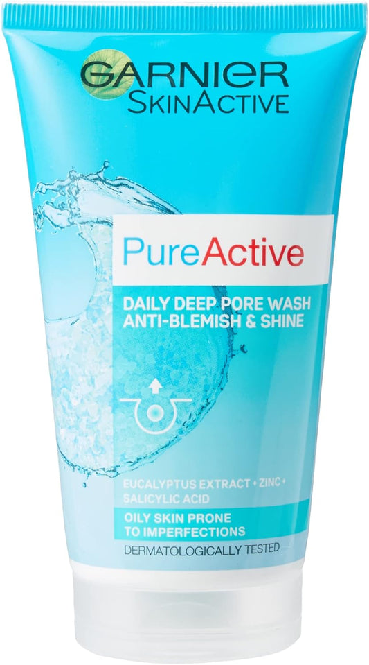 Garnier Pure Active Daily Deep Pore Wash Blemishes & Shine,150ml