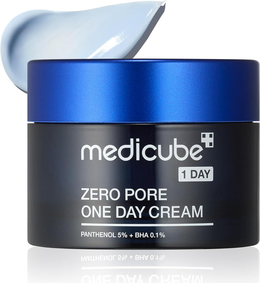 Medicube Zero Pore One Day Cream | Pore Refining Cream | Oil free & Non-greasy Formula | 5% Panthenol/0.1% BHA/Niacinamide