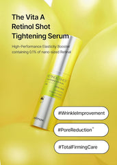 celimax The Vita A Retinol Shot Tightening Serum | with Pure Vitamin A Retinol, Peptide, Pore Minimizer, Wrinkles & Fine Lines, Firmer Skin, Anti-Aging, Skin Smoothing 30ml