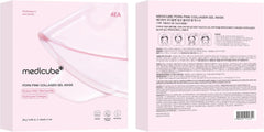 medicube Salmon DNA PDRN pink collagen jelly gel mask | overnight face mask for glass glow skin- elasticity, hydrating, firming and moisturizing | korean skincare, 28g, 4ea