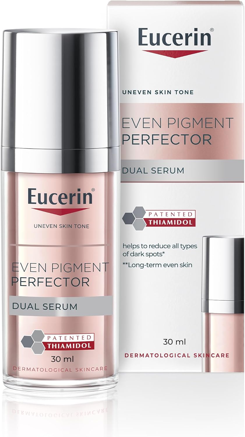 Eucerin Even Pigment Perfector Dual Face Serum Cream, Reduces Pigment Spots, Plumps up Wrinkles, Refines Skin Texture, Suitable for All Skin Types, 30ml