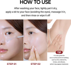 Dr.Melaxin Peel Shot Glow White Rice Peeling Ampoule, Soft Exfoliating Face and Body Scrub Dead Skin Cells Remover for All Skin Types korean skin care 80ml