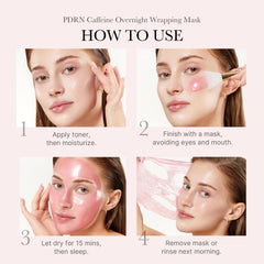 medicube Wrapping Mask PDRN Caffeine Overnight Peel Off Facial Mask | Firming, Depuffing & Hydration | Caffeine, Collagen For Refined, Glass Skin & Face Contour Support | Korean Skin Care, 2.53 fl.oz