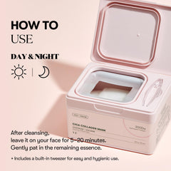 VT COSMETICS CICA Daily Soothing Mask 30 Sheets, Centella Asiatica & Hyaluronic Acid for Moisturizing & Hydrating, Instant Calm & Glow, Skin Softening Facial Mask, Korean Face Mask