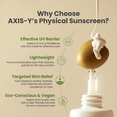 AXIS-Y Complete No-Stress Physical Sunscreen V3 - SPF 50 Mineral Face Sunscreen Moisturizer with 2% Niacinamide, Zinc Oxide for Broad Spectrum Sun Care - Vegan Korean Skin Care -1.69 fl. oz.