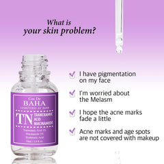 Cos De BAHA Tranexamic Acid 5% Serum 1 Fl Oz – Niacinamide 5%, Hyaluronic Acid & Aloe for Dark Spots & Uneven Tone, Remover Melasma (30 ml)