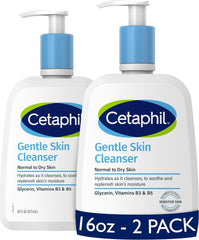 Cetaphil Oil Free Gentle Foaming Cleanser For Dry to Normal, Sensitive Skin, 8oz Pack of 2, Made with Glycerin and Vitamins B5 and E, Dermatologist Tested, Hypoallergenic, Soap Free, Fragrance Free