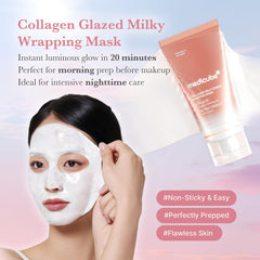 medicube Wrapping Mask PDRN Caffeine Overnight Peel Off Facial Mask | Firming, Depuffing & Hydration | Caffeine, Collagen For Refined, Glass Skin & Face Contour Support | Korean Skin Care, 2.53 fl.oz