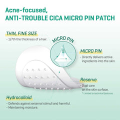 SOME BY MI Micro Pin Spot Patch - Pack of 1, 14mm 9 Counts - Microneedle Hydrocolloid Pimple Patch with Salicylic and Hyaluronic Acid - Skin Troubles Care Focused Spot Cover - Korean Skin Care