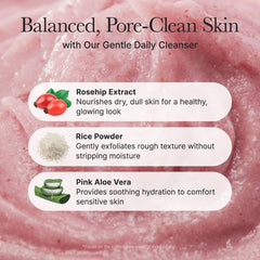 Arencia Korean Rice Mochi Face Cleanser 120g - Foaming Cleanser, Gentle Scrub All in One - Deep Cleansing, Moisturizing, Pore Minimizing, Removing Blackhead
