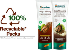 Himalaya Deep Cleansing Coffee Face Scrub with Coffee and Cinnamon for Gently Exfoliated and Purified Skin with Radiant, Oil-Free Glow, 75 ml