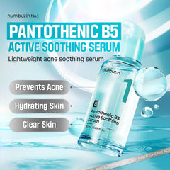 numbuzin No.1 Serum | Pantothenic B5 Active Soothing Serum | Soothing Hydrating | Pantothenic Acid, Niacinamide | Excess Oil Control, Reduces Breakouts, Acne | Oily, Acne-Prone Skin | 50ml