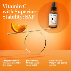 TruSkin Naturals Vitamin C Serum for Face, Topical Facial Serum with Hyaluronic Acid & Vitamin E, 1 oz.