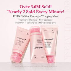 medicube Wrapping Mask PDRN Caffeine Overnight Peel Off Facial Mask | Firming, Depuffing & Hydration | Caffeine, Collagen For Refined, Glass Skin & Face Contour Support | Korean Skin Care, 2.53 fl.oz