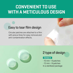 Some By Mi 30 Days Miracle Clear Spot Patch | 18 Counts, 2 Size(10mm 9Counts, 12mm 9Counts) | Invisible Hydrocolloid Skin Trouble & Pimple Patch with No Irritation | Pack of 1
