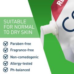 CeraVe Hydrating Cream To Foam Cleanser, Makeup Remover Face Wash For Dry Skin, Foaming Facial Cleanser With Hyaluronic Acid, Normal To Dry Skin, Fragrance Free & Non Comedogenic, 19 Fluid Ounce