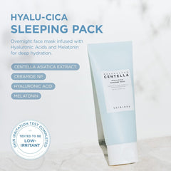 SKIN1004 Hyalu-CICA Sleeping Pack 3.38 fl.oz(100ml) | Melatonin Hyaluronic Acid Centella Asiatica Extract | Moist and Revitalization Multi-Care Solutions
