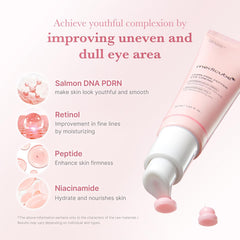 medicube Salmon DNA PDRN Pink Peptide Eye Serum, Niacinamide and 99% Pure Retinol Eye Cream for Fine Lines, Dark Circles, Korean Skin Care 1.01fl.oz