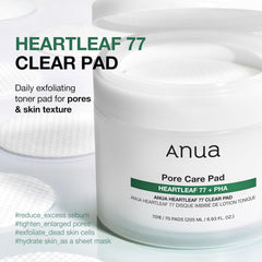 ANUA Heartleaf 77 Toner Pad 70 Sheets, PHA Dead Skin Care Low pH with Korean toner pads, Daily exfoliating, Quick & Easy Facial Mask With Hearleaf, Korean Skin Care