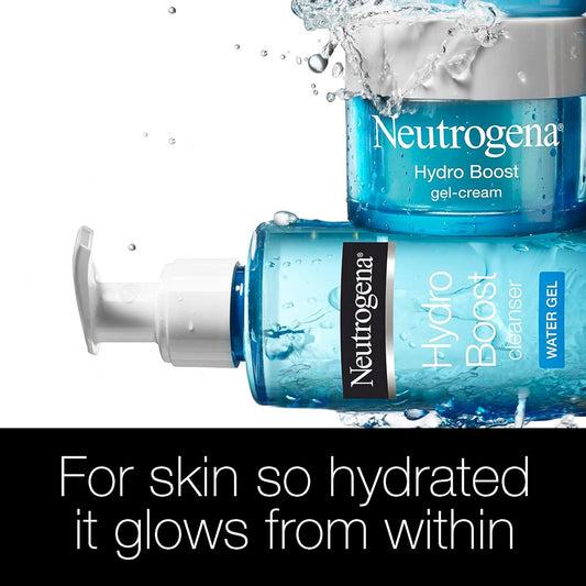 Neutrogena Cleansing Water Gel Hydro Boost Normal To Dry Skin, activates with water to remove impurities while providing the skin with a boost of hydration, 200ml