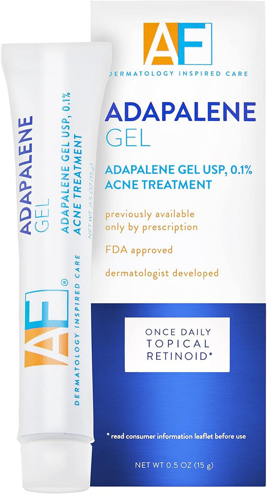 AcneFree Acne Free Adapalene Gel 0.1%, Once-Daily Topical Retinoid Acne Treatment, Dermatologist Developed, Unclogs Pores and Clears Acne, Prevents and Improve Whiteheads and Blackheads, 0.5 Ounce
