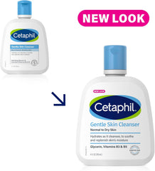 Cetaphil Oil Free Gentle Foaming Cleanser For Dry to Normal, Sensitive Skin, 8oz Pack of 2, Made with Glycerin and Vitamins B5 and E, Dermatologist Tested, Hypoallergenic, Soap Free, Fragrance Free
