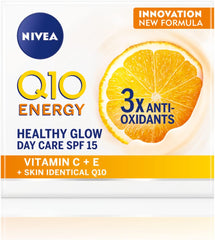 NIVEA Face Cream Day Moisturizer, Q10 Plus C Anti-Wrinkle + Energy, Vitamin C, 50ml