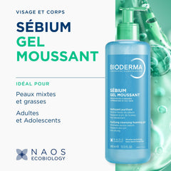 Bioderma Sebium Purifying Cleansing Foaming Gel - Combination to Oily Skin, 500ml